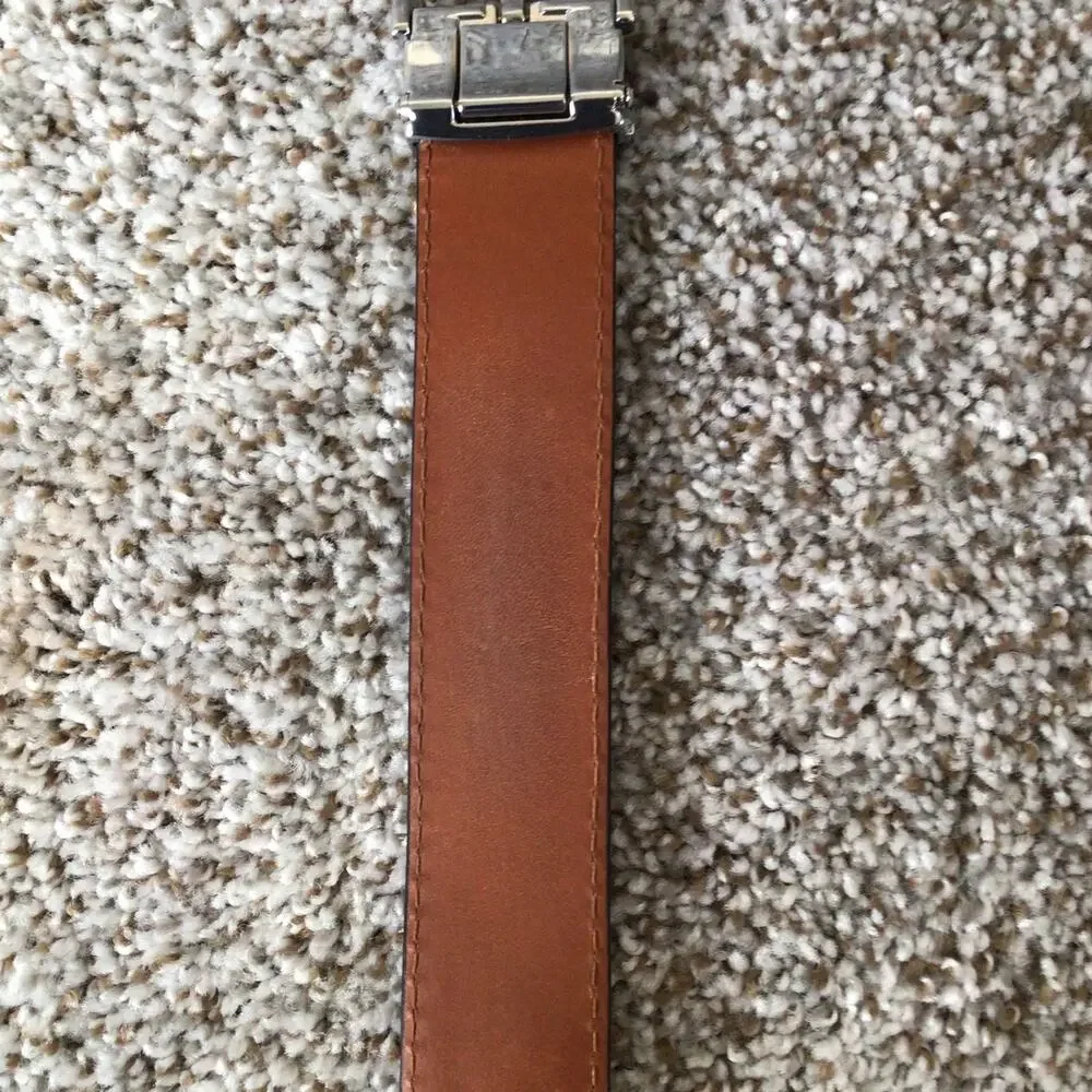 Alton Lane Black Italian Leather Dress Belt Size 44 USA Made Luxury Menswear XL